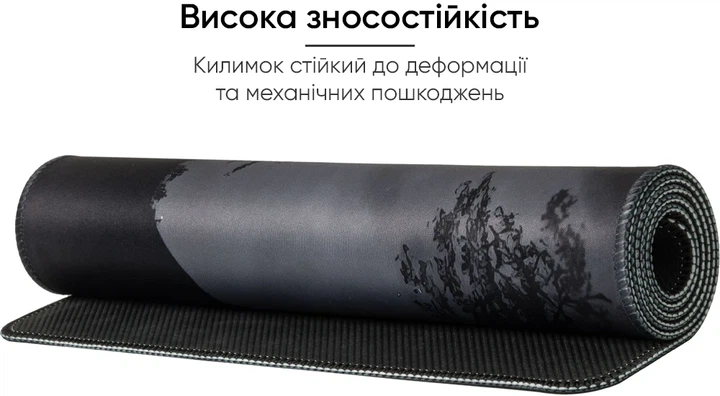 Игровая поверхность (Коврик для мыши) U&P Самурай MSS9 (80×30 см) прошитые края Черный/Серый - изображение 5