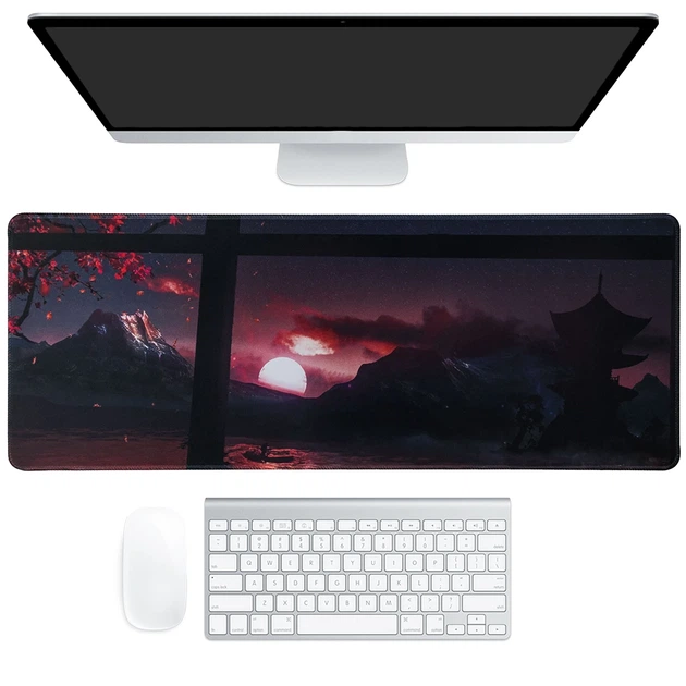 Игровая поверхность игровой коврик для мыши мышки и клавиатуры U&P XL 800x300x3 мм Control Speed противоскользящий с прошитыми краями для ПК ноутбука работы и гейминга Moonlit Cherry - изображение 7