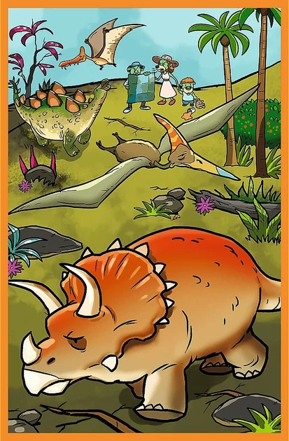 Puzzle Trefl Trefliki w świecie dinozaurów 3x80 elementów 34888 (5900511348880) - obraz 4
