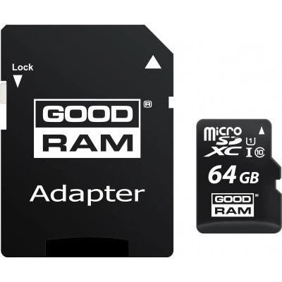 Карта пам'яті Goodram 64GB microSDXC Class 10 - Фото 1 Карта пам'яті Goodram 64GB microSDXC Class 10 - зображення 1