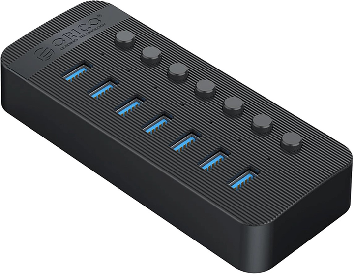 Hub USB Orico 7x USB-A 3.0 with switches (CT2U3-7AB) - obraz 2