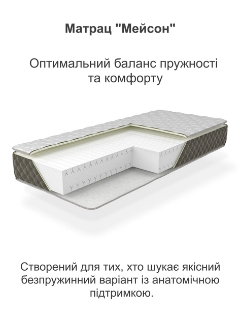 Матрац ортопедичний Мейсон 900*2000 безпружинний - зображення 2