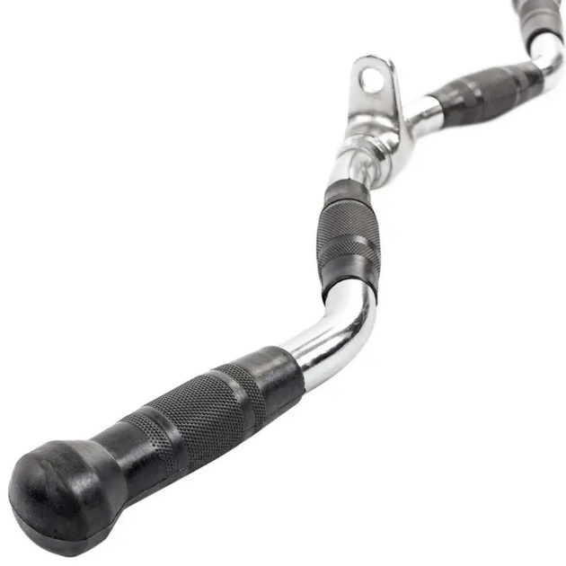 Ручка для верхней тяги York Fitness 70 см W-образная с резиновыми ручками хром - изображение 11