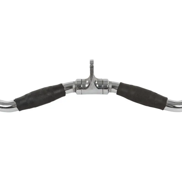 Ручка для верхней тяги York Fitness 70 см W-образная с резиновыми ручками хром - изображение 13