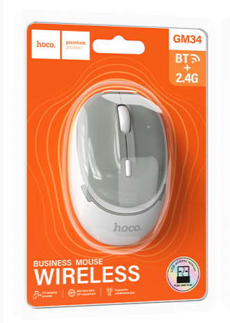 Беспроводная мышь Hoco GM34 Nuevo Wireless Белая - Фото 3 Беспроводная мышь Hoco GM34 Nuevo Wireless Белая - изображение 3