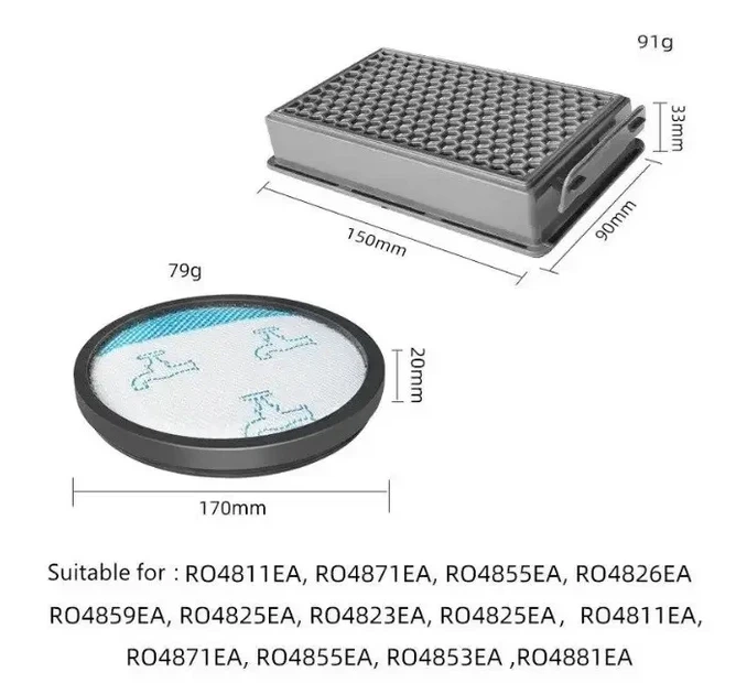 Набор фильтров для пылесоса Rowenta Compact Power RO4B75EA - изображение 3