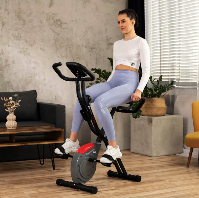 Велотренажер Hop-Sport HS-3030X Apeks X-Bike серый. Магнитный, 8 уровней, складной, для дома - Фото 1 Велотренажер Hop-Sport HS-3030X Apeks X-Bike серый. Магнитный, 8 уровней, складной, для дома - изображение 1