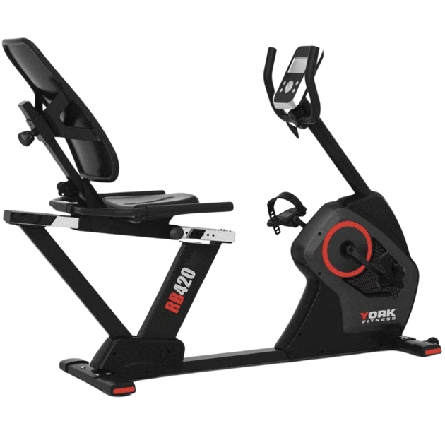 Велотренажер горизонтальний York Fitness RB420 Recumbent до 150 кг Bluetooth - зображення 5