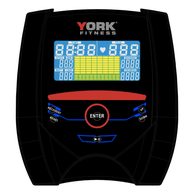 Велотренажер горизонтальний York Fitness RB420 Recumbent до 150 кг Bluetooth - зображення 10