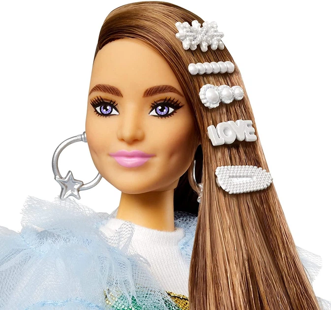Лялька Barbie Extra #9 в блакитному жакеті та домашнім крокодилом (GYJ78) - зображення 6