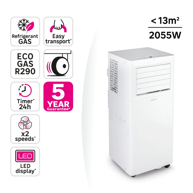 Мобільний кондиціонер Equation 7000 BTU COOL 7K 2 швидкості таймер пульт ДУ - изображение 3