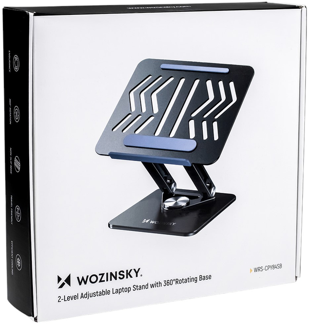 Podstawka pod laptopa Wozinsky WRS-CPY84SB 360 Black (5907769364600) + Podstawka do smartfona gratis! - obraz 5