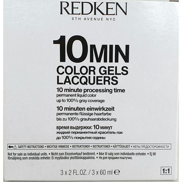 Zestaw farb do włosów Redken Color Gels Lacquers 10 Min 5N Walnut 3x60 ml (3474637133023) - obraz 4
