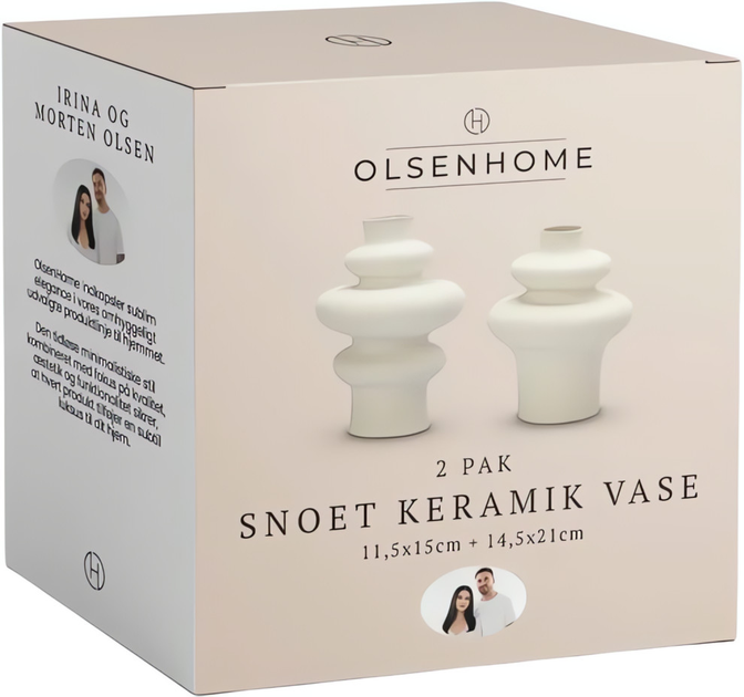 Набір ваз OlsenHome керамічні 2 шт (5740007816987) - зображення 2