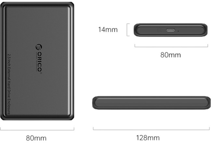 Obudowa dysku Orico DDL25-C3 2.5" HDD/SSD USB-C (6942227137890) - obraz 2