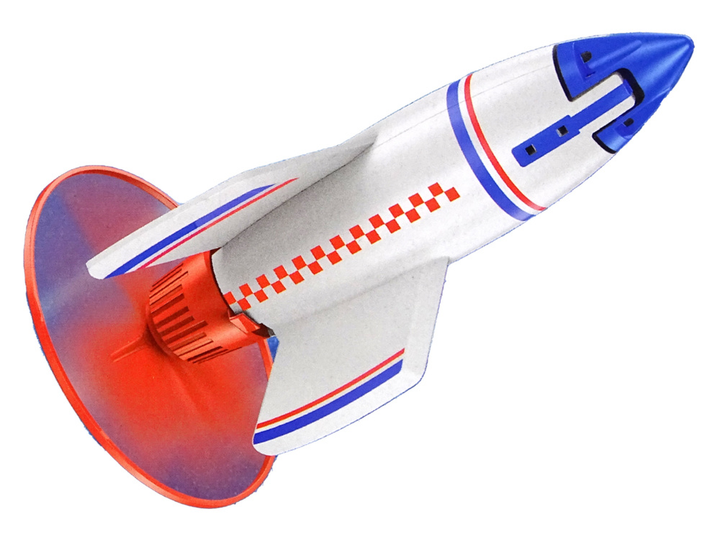 Іграшка LEAN Toys Ракета з зарядним пристроєм Біла 21 см (5905679071960) - зображення 3