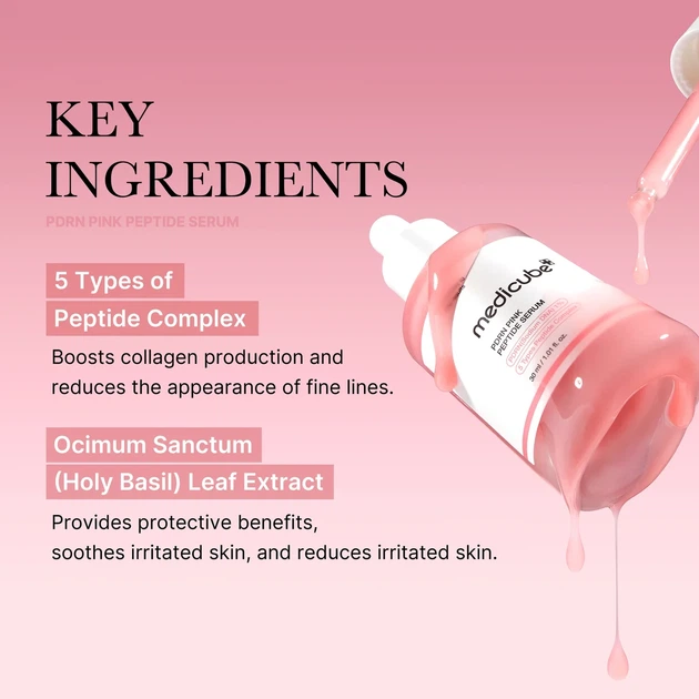Восстанавливающая антивозрастная сыворотка с PDRN и пептидами Medicube PDRN Pink Peptide Serum 30 мл - Фото 2 Восстанавливающая антивозрастная сыворотка с PDRN и пептидами Medicube PDRN Pink Peptide Serum 30 мл - изображение 2