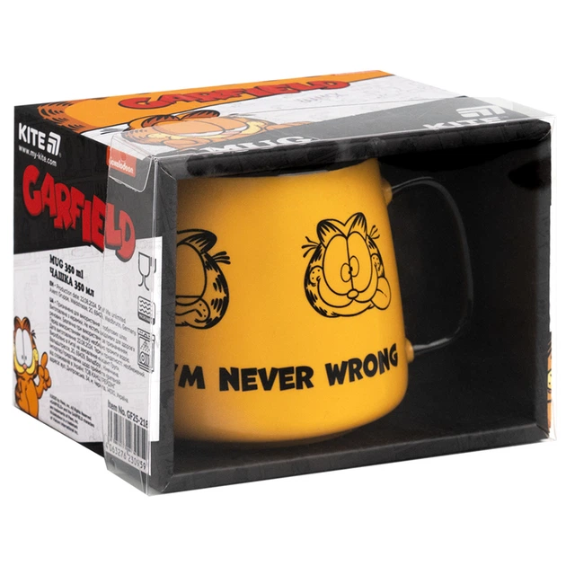 Чашка керамічна Kite Garfield 350 мл в подарунковій коробці (GF25-218) - зображення 5