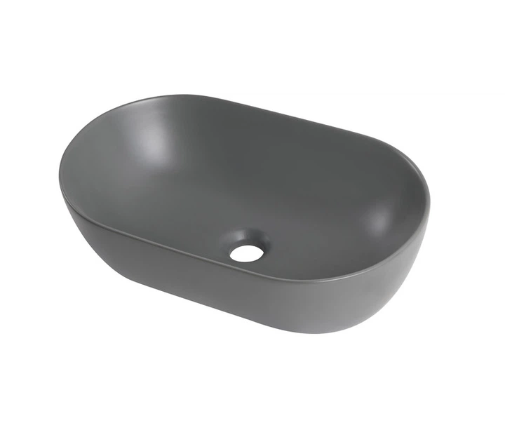 Раковина накладная Mixxus Premium ELLIPSE-0109 GRAY 500x300x140mm (MP6653) - изображение 5