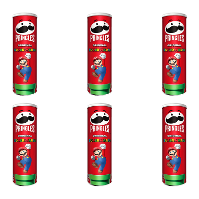Набір Чипси 6шт Pringles Super Mario Original 165g - Фото 1 Набір Чипси 6шт Pringles Super Mario Original 165g - зображення 1