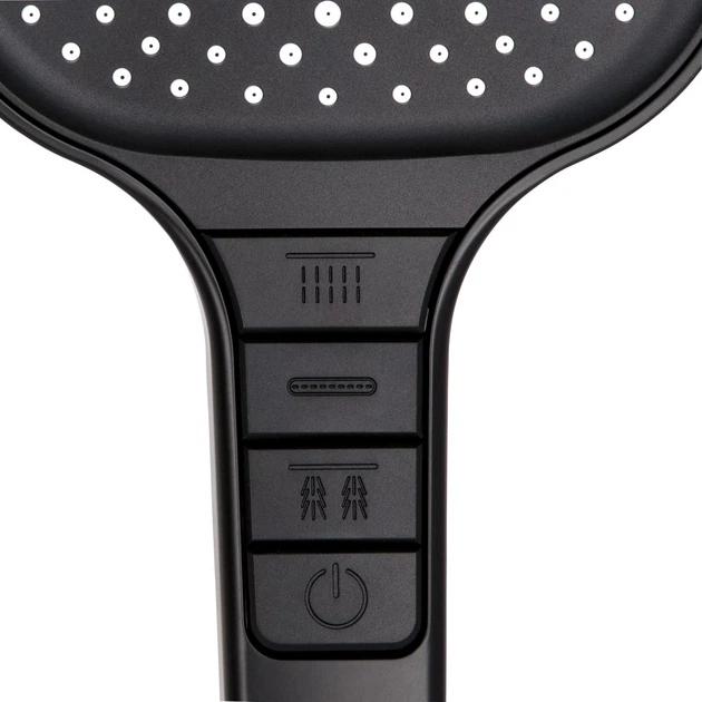 Лейка для ручного душа Qtap Rucni 130x130 мм QTRUC125BLM45957 Black Matt - Фото 4 Лейка для ручного душа Qtap Rucni 130x130 мм QTRUC125BLM45957 Black Matt - изображение 4