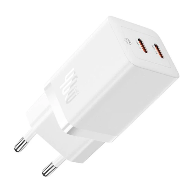 Мережевий зарядний пристрій Baseus GaN5 Pro Fast Charger C+C 40W EU White - Фото 1 Мережевий зарядний пристрій Baseus GaN5 Pro Fast Charger C+C 40W EU White - изображение 1