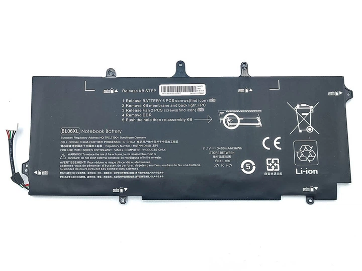Батарея для HP BL06XL EliteBook Folio 1040 G0, 1040 G1, 1040 G2 (STNN-DB5D, HSTNN-W02C, 722236-2C1, 722236-171, BL06042XL) (11.1V - изображение 2