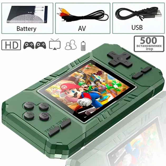 Портативная игровая консоль S8 с джойстиком 500+ игр экран 3.0 дюйма - изображение 5