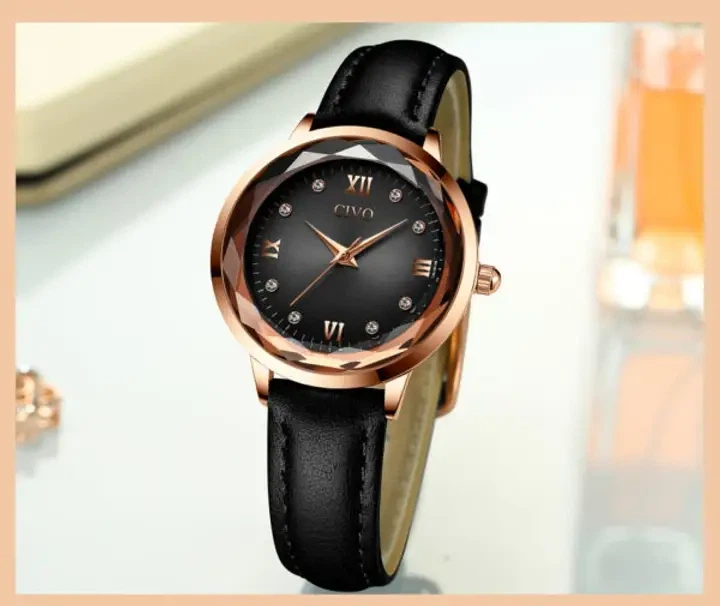 Часы женские CIVO 8101C Mesh Band Black - изображение 3