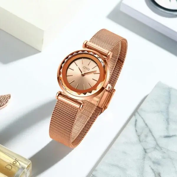 Часы женские CIVO 8107C Mesh Band Rose Gold - изображение 6