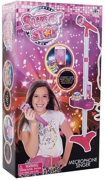 Мікрофон Lean Toys зі штативом-підставкою для MP3 та проектором 3586 (5902808156864) - зображення 1