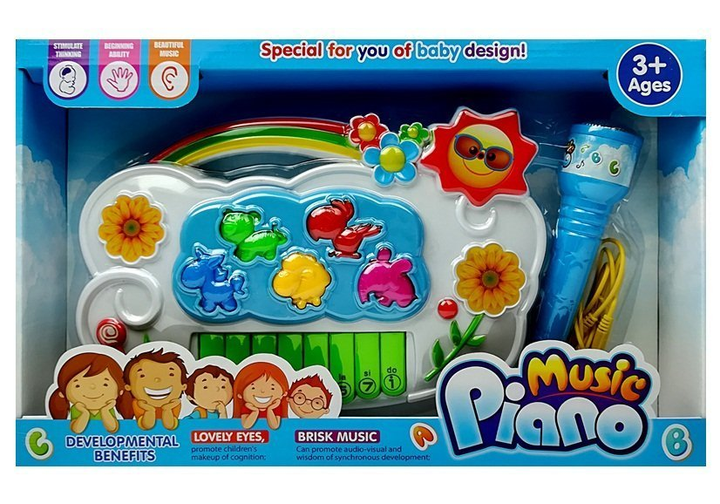 Електронне піаніно Lean Toys Квіти з підключенням до телефону 6605 (5905884455999) - зображення 1
