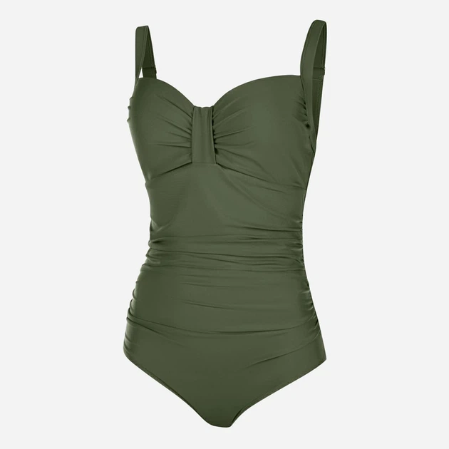 Купальник слитный женский Aqua Speed Olivia 200-07 44 (2XL) Темно-зеленый (5905718601141) - изображение 4
