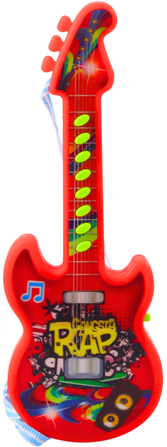 Gitara elektryczna dla dzieci Lean Toys solmizacyjna z melodiami 29 cm Czerwona 24759 (5905991058090) - obraz 1