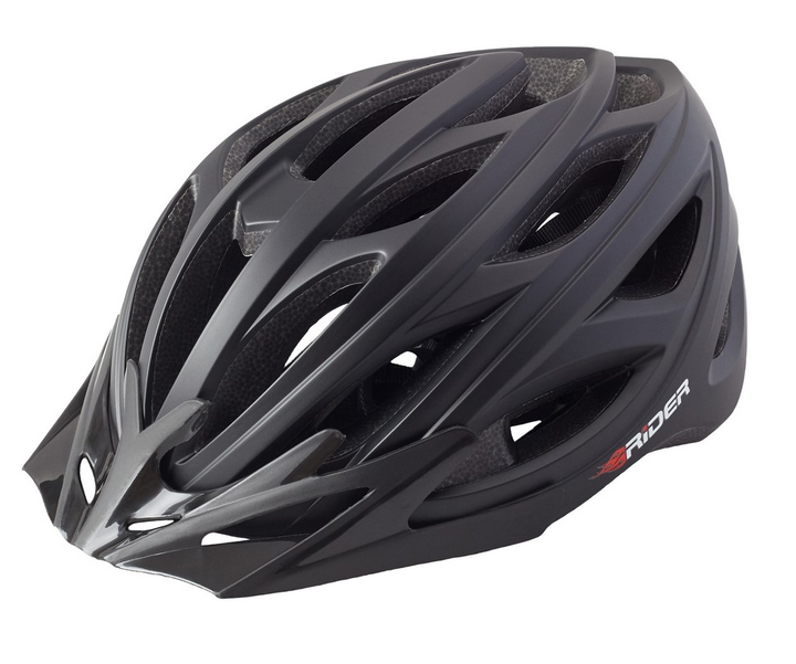 Kask rowerowy Rider regulowany rozmiar S/M Czarny Matt (59052798207846) - obraz 1