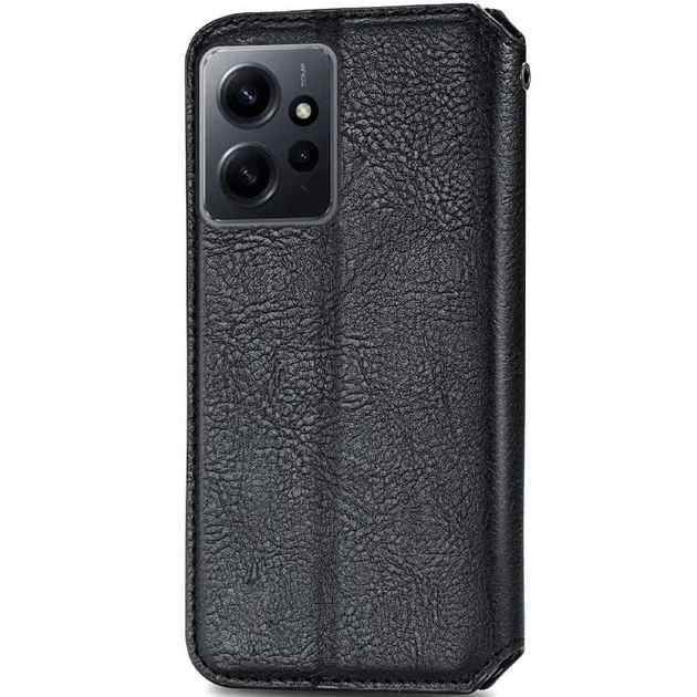 Кожаный чехол-книжка GETMAN Cubic для Xiaomi Redmi Note 12 4G Черный - изображение 2