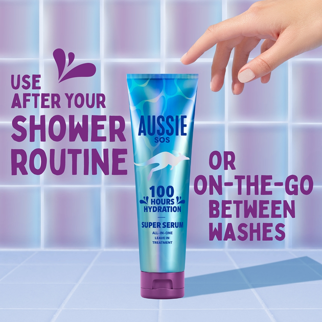 Serum do włosów Aussie SOS 100 Hours Hydration nawilżające 160 ml (8700216441094) - obraz 3