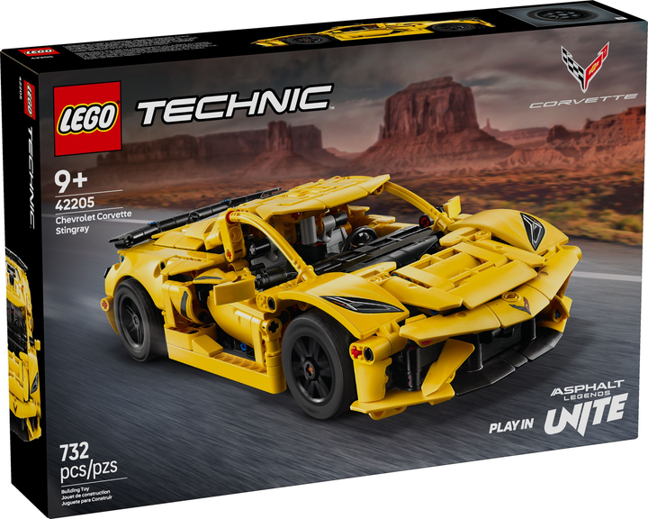 Zestaw klockow LEGO Technic Chevrolet Corvette Stingray 732 elementy (42205) (955555909643577) - Outlet - obraz 1