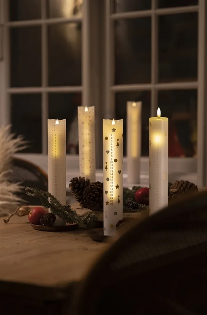 Свічка Sirius Silver Trees Calendar LED 29x5 см (5707310807071) - зображення 4