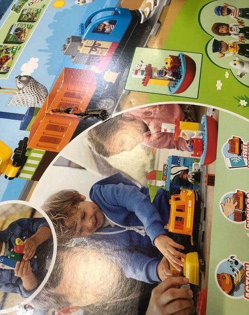 Zestaw klockow LEGO DUPLO Pociag towarowy 105 elementow (10875) (955555910149275) - Outlet - obraz 2
