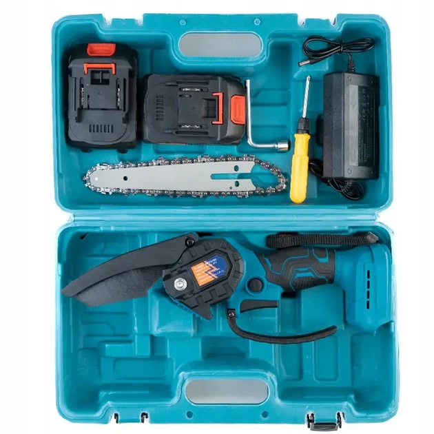 Аккумуляторная электропила Domotec Chain Saw 6" и 8" дюймов с 2-мя батареями 48V в кейсе 9640 - Фото 3 Аккумуляторная электропила Domotec Chain Saw 6" и 8" дюймов с 2-мя батареями 48V в кейсе 9640 - изображение 3