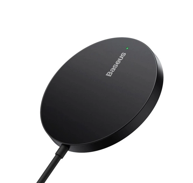 Беспроводное зарядное устройство Baseus Simple Mini3 Magnetic Wireless Charger 15W Black - изображение 3