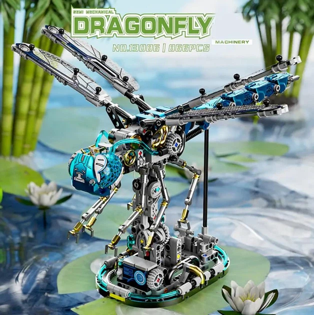 Конструктор MJI механічний Бабка -СТРЕКОЗА " Dragonfly" для дітей та дорослих, 866 деталей різнокольоровий 13086 - зображення 8