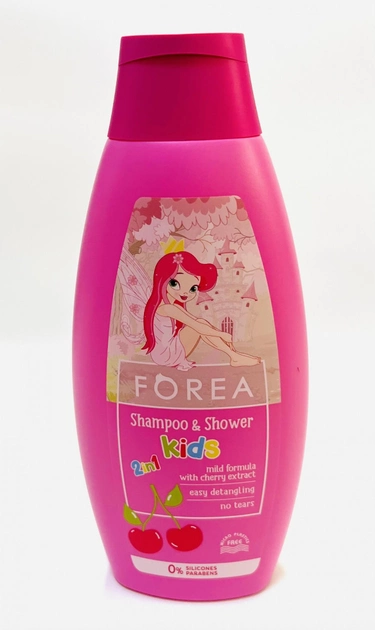 Детский шампунь и гель для душа - Forea - Shower & Shampoo Kids Kirsche (Вишня) - 500 мл - Фото 1 Детский шампунь и гель для душа - Forea - Shower & Shampoo Kids Kirsche (Вишня) - 500 мл - изображение 1