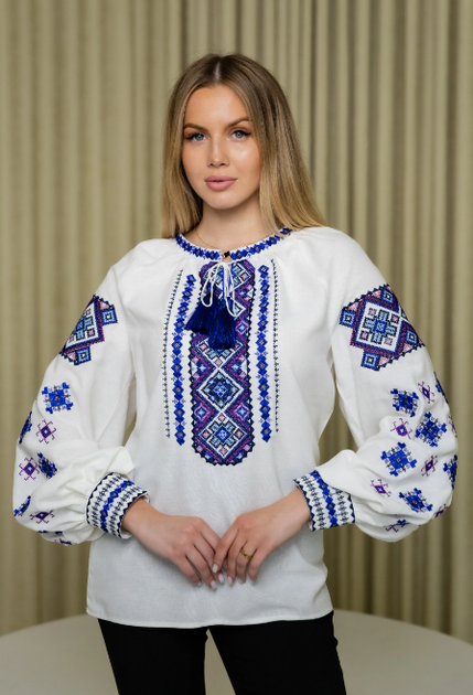 Жіноча вишиванка Galychanka Руслана M Молочний (GALBRUSMOLS) - Фото 1 Жіноча вишиванка Galychanka Руслана M Молочний (GALBRUSMOLS) - изображение 1