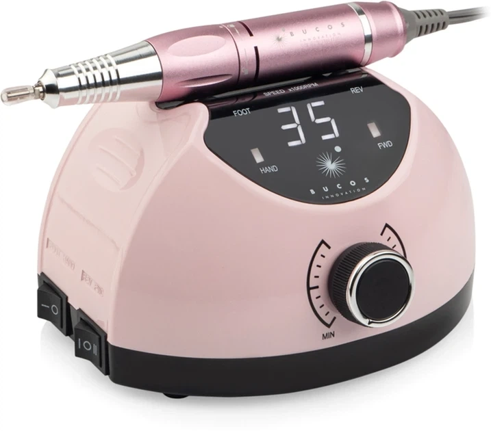 Набір 3 в 1 для манікюру BUCOS: Фрезер Nail Drill X4 PRO SMOOTH PINK + Витяжка CYCLONE V1 + НЕРА фільтр - зображення 3