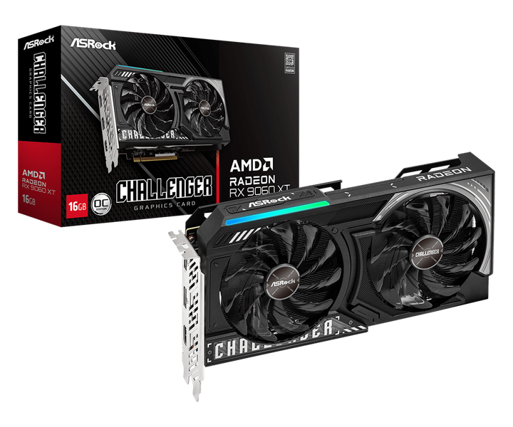 Відеокарта ASRock Radeon RX 9060 XT Challenger 16GB OC (RX9060XT CL 16GO) - Фото 6 Відеокарта ASRock Radeon RX 9060 XT Challenger 16GB OC (RX9060XT CL 16GO) - зображення 6
