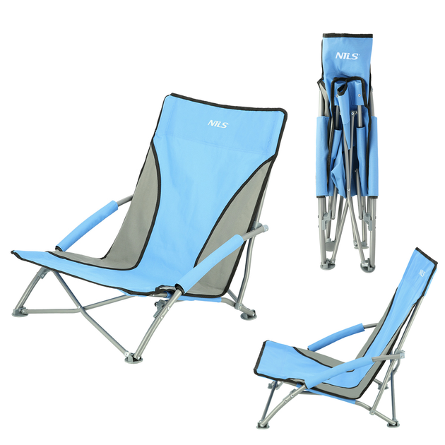 Пляжне крісло Nils Camp NC3035 Синє (5907695593129) - зображення 9