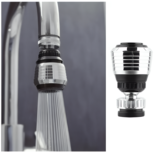 Гнучкий подовжувач для змішувача Turbo Flex 360° з подвійним режимом Short faucet - Фото 1 Гнучкий подовжувач для змішувача Turbo Flex 360° з подвійним режимом Short faucet - изображение 1