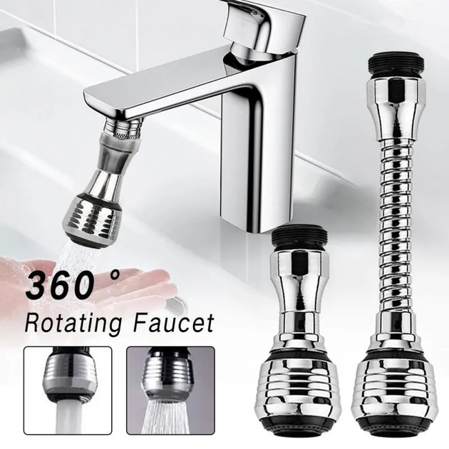 Гибкий удлинитель для смесителя Turbo Flex 360° с двойным режимом Long faucet - изображение 3